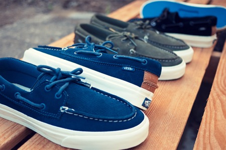 blue vans zapato del barcos